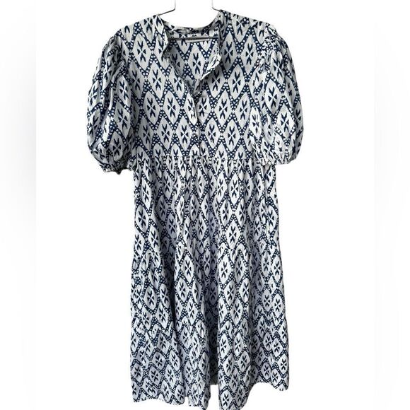 Rae Feather The Nellie Maxi Dress in navy Large - Picture 2 of 4